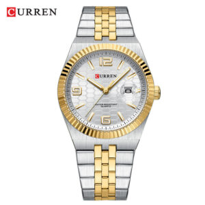 Curren 8498 For Men - Silver Gold White