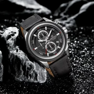 Naviforce 8075 For Men - Silver Black