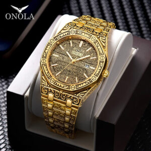 ONOLA Cusual Fashion Waterproof Clock Quartz Wristwatch Relogio Masculino+Box