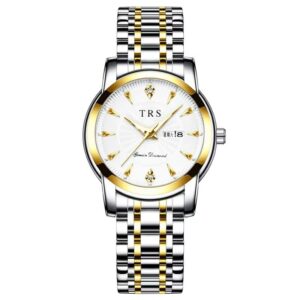 TRSOYE TRS-6603 Luxury Design Elegant Watch For Women- Silver Gold