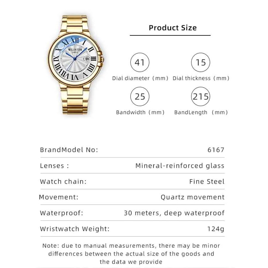 Luxury Business Men's Quartz Watch – Waterproof Stainless Steel Fashion Sport Wristwatch - Image 3