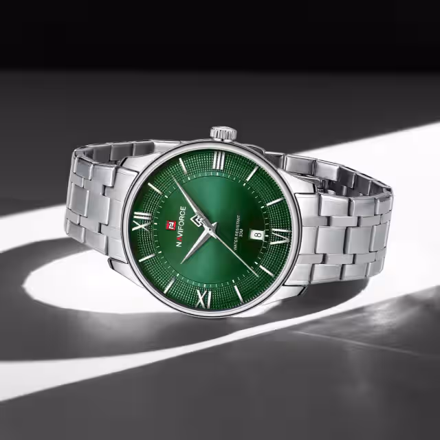 Naviforce 9272 CH - Silver Green - Image 3