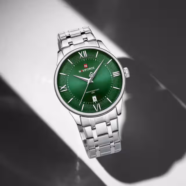 Naviforce 9272 CH - Silver Green - Image 2