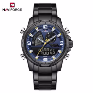 Naviforce 9257 For Men - Black Blue